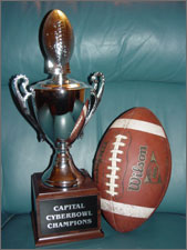 The Coveted Capital Cyber Bowl Trophy- retained by the Web Warriors for another year