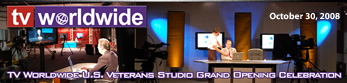 TV Worldwide grand opening for U.S. Vets Studio