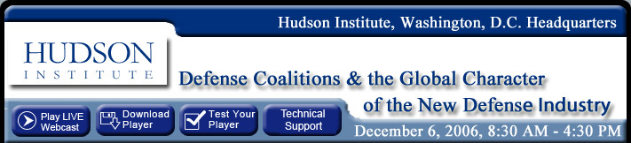 Live Webcast of Defense Coalitions and the Global Character of the New Defense Industry in Washington DC